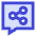 Chat Bubble Share Reviews Icon from Sharp Duo Set