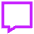 Chat Bubble Square Icon from Sharp Neon Set