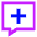 Chat Bubble Square Add Icon from Sharp Neon Set