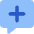 Chat Bubble Square Add Icon from Core Flat Set
