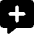 Chat Bubble Square Add Icon from Core Solid Set