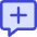 Chat Bubble Square Add Icon from Core Duo Set