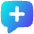 Chat Bubble Square Add Icon from Flex Gradient Set