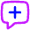 Chat Bubble Square Add Icon from Flex Neon Set