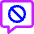 Chat Bubble Square Block Icon from Core Neon Set