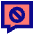 Chat Bubble Square Block Icon from Sharp Pop Set