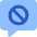 Chat Bubble Square Block Icon from Core Flat Set