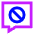 Chat Bubble Square Block Icon from Sharp Neon Set