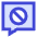 Chat Bubble Square Block Icon from Sharp Duo Set