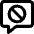 Chat Bubble Square Block Icon from Core Remix Set