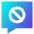 Chat Bubble Square Block Icon from Sharp Gradient Set