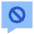 Chat Bubble Square Block Icon from Sharp Flat Set