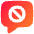 Chat Bubble Square Block Icon from Flex Gradient Set