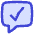 Chat Bubble Square Check Icon from Flex Duo Set