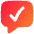 Chat Bubble Square Check Icon from Flex Gradient Set
