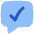 Chat Bubble Square Check Icon from Flex Flat Set