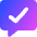 Chat Bubble Square Check Icon from Core Gradient Set
