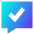 Chat Bubble Square Check Icon from Sharp Gradient Set