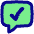 Chat Bubble Square Check Icon from Flex Pop Set