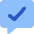 Chat Bubble Square Check Icon from Core Flat Set