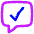 Chat Bubble Square Check Icon from Flex Neon Set