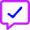 Chat Bubble Square Check Icon from Core Neon Set