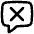 Chat Bubble Square Delete Icon from Flex Line Set