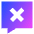 Chat Bubble Square Delete Icon from Sharp Gradient Set