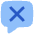 Chat Bubble Square Delete Icon from Flex Flat Set