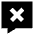 Chat Bubble Square Delete Icon from Sharp Solid Set