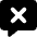Chat Bubble Square Delete Icon from Core Solid Set