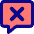 Chat Bubble Square Delete Icon from Core Pop Set