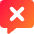 Chat Bubble Square Delete Icon from Core Gradient Set
