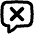 Chat Bubble Square Delete Icon from Flex Remix Set