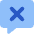 Chat Bubble Square Delete Icon from Core Flat Set