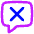 Chat Bubble Square Delete Icon from Flex Neon Set