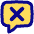Chat Bubble Square Delete Icon from Flex Pop Set