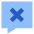 Chat Bubble Square Delete Icon from Sharp Flat Set