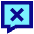 Chat Bubble Square Delete Icon from Sharp Pop Set
