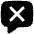 Chat Bubble Square Delete Icon from Flex Solid Set