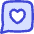 Chat Bubble Square Favorite Heart Icon from Flex Duo Set