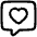 Chat Bubble Square Favorite Heart Icon from Plump Line Set