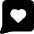 Chat Bubble Square Favorite Heart Icon from Micro Solid Set