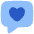 Chat Bubble Square Favorite Heart Icon from Flex Flat Set