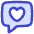 Chat Bubble Square Favorite Heart Icon from Flex Duo Set