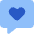 Chat Bubble Square Favorite Heart Icon from Core Flat Set