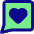 Chat Bubble Square Favorite Heart Icon from Core Pop Set