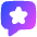 Chat Bubble Square Favorite Star Icon from Flex Gradient Set
