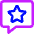 Chat Bubble Square Favorite Star Icon from Core Neon Set