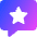 Chat Bubble Square Favorite Star Icon from Core Gradient Set